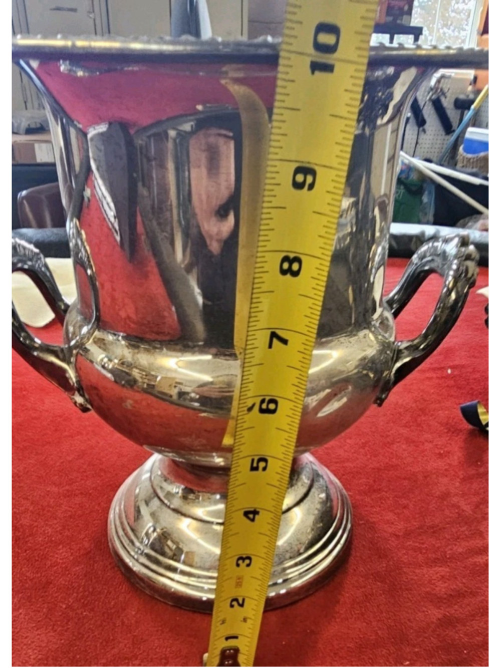 Vintage Leonard Silverplated Champagne Trophy Ice Bucket Wine Chiller 10"
